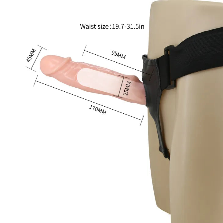 Hollow Strap-On Dildo with Adjustable Harness