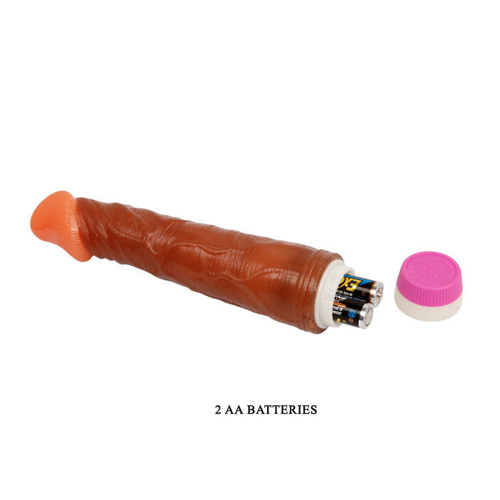 Realistic 7 Inch Vibrator Dildo - Chocolate color