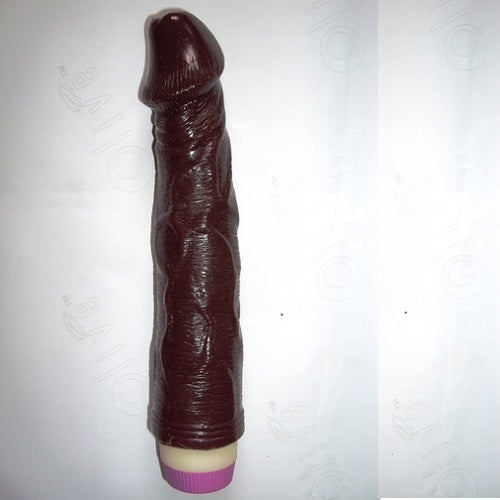 Realistic 7 Inch Vibrator Dildo - Chocolate color