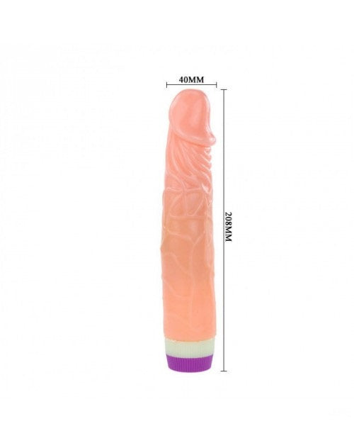 Realistic 7 Inch Vibrator Dildo - Black color