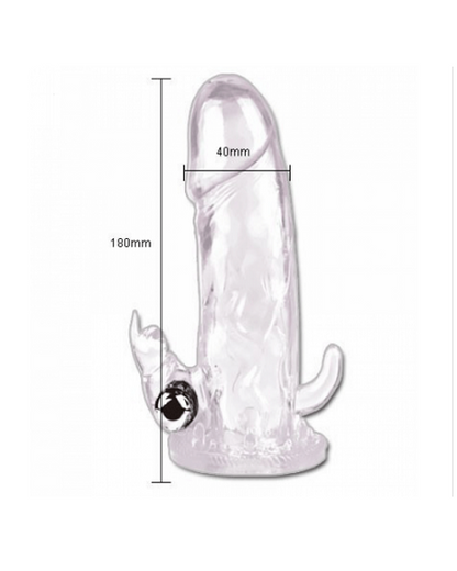 Vibrating Penis Sleeve White