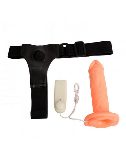 Hollow Strap On Dildo and Vibrator