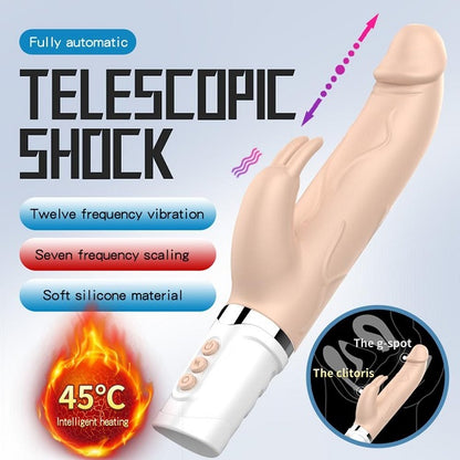 Buy Now Telescopic Up Down Automatic  Heating  Dildo Vibrator
