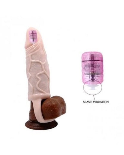 Penis Sleeve Extender Vibrator - Skin Colour