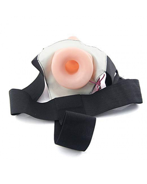 Hollow Vibrating Strap On Dildo with Balls